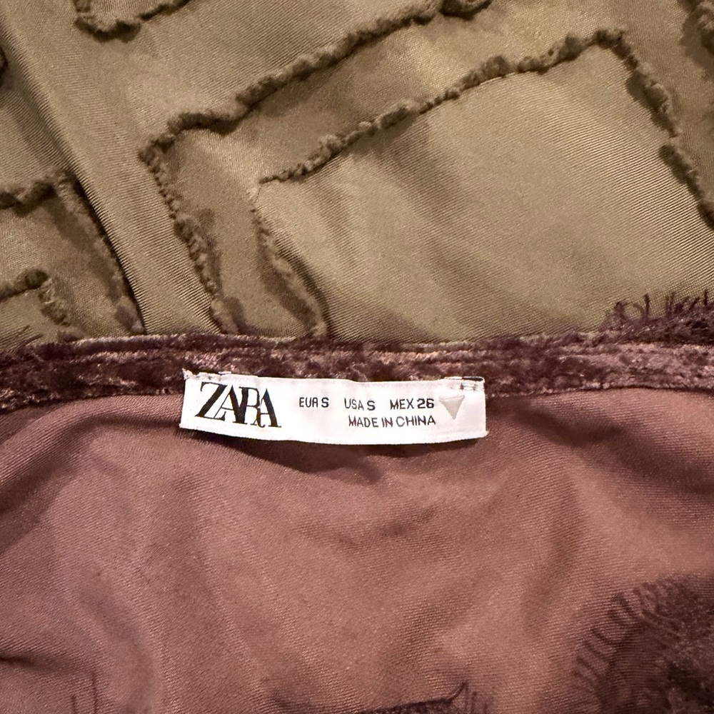 S | Fits XS | Zara Brown Maxi Dress 90s Cutout - Picture 6 of 6